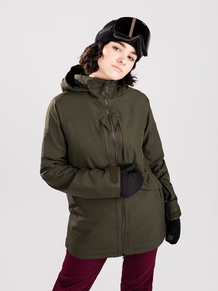 Volcom Shelter 3D Stretch Jas Zwart Groen