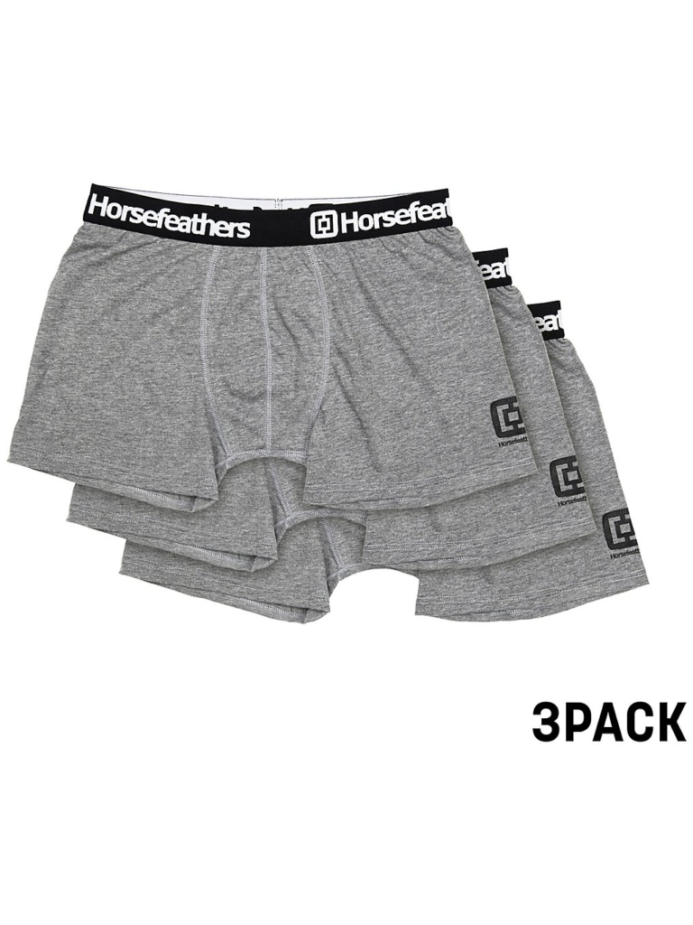 Horsefeathers Dynasty 3Pk Boxershorts Grijs