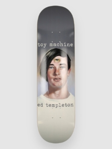 Toy Machine Templeton Portrait 8.25″ Skateboard Deck Grijs