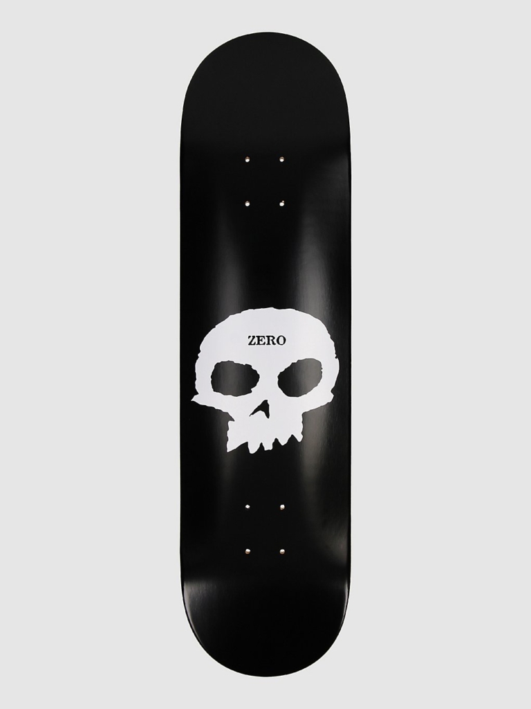 Zero Single Skull 8.0″ Skateboard Deck patroon Zwart Wit
