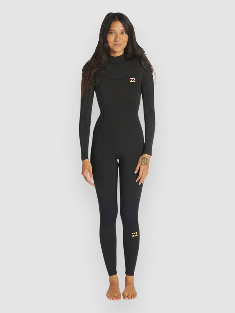 Billabong Synergy 5/4 Back Zip Full Wetsuit Wild Zwart