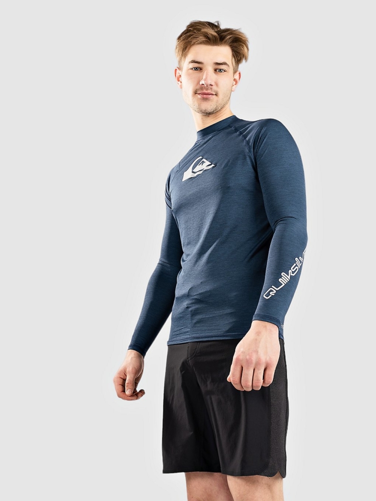 Quiksilver All Time Longsleeve Lycra Marineblauw Blazer Heather
