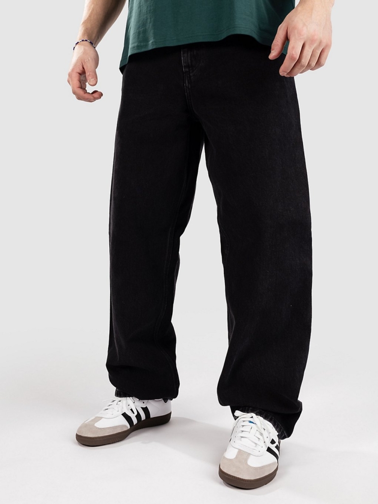 Carhartt WIP Single Knee Jeans Zwart Stone Washed