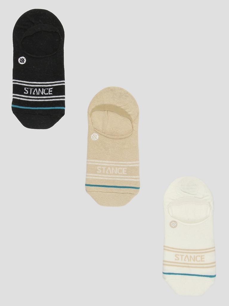 Stance Basic 3 Pack No Show Socks patroon Creme