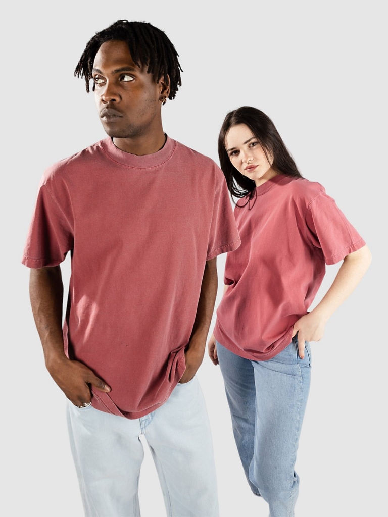 Shaka Wear 7.5 Max Heavyweight Garment Dye T-Shirt Clay Rood
