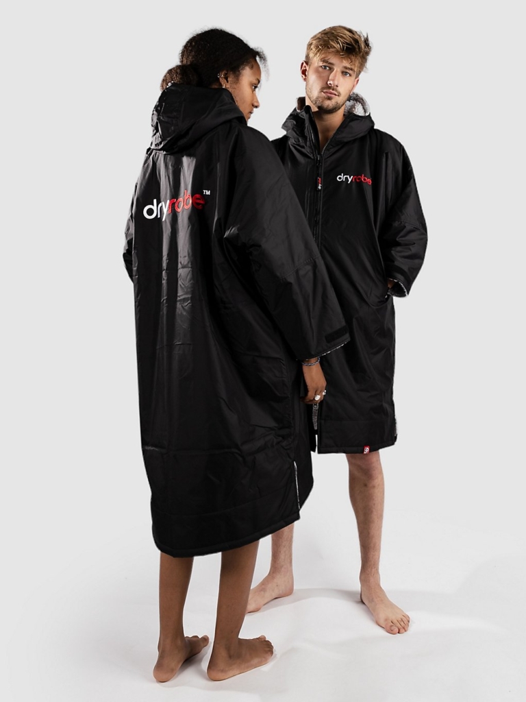 Dryrobe Advance Adults Small Long Sleeve Surf Poncho Zwart