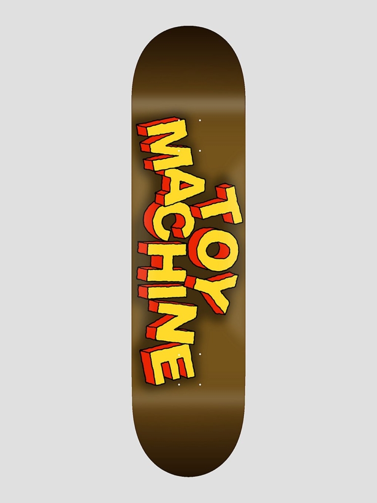 Toy Machine Hirotton Logo Symmetrical Shape 8″ Skateboard Deck patroon Geel