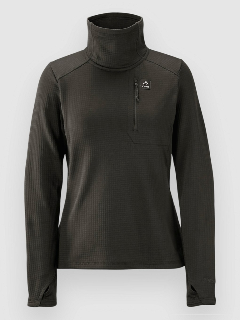 Jones Snowboards Flagship Rec Grid Fleece Trui Stealth Zwart