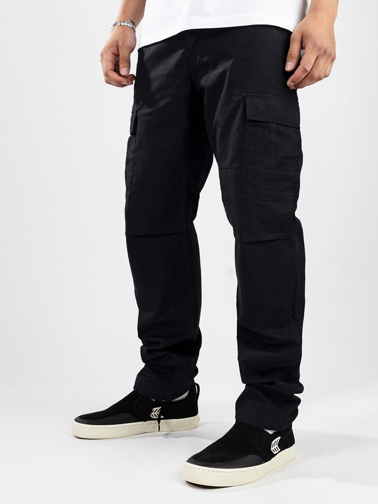 Carhartt WIP Aviation Broek Zwart Rinsed
