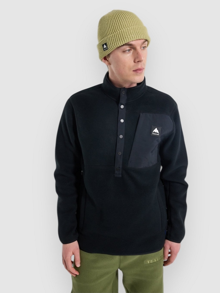 Burton Cinder Half-Zip Fleece Trui True Zwart