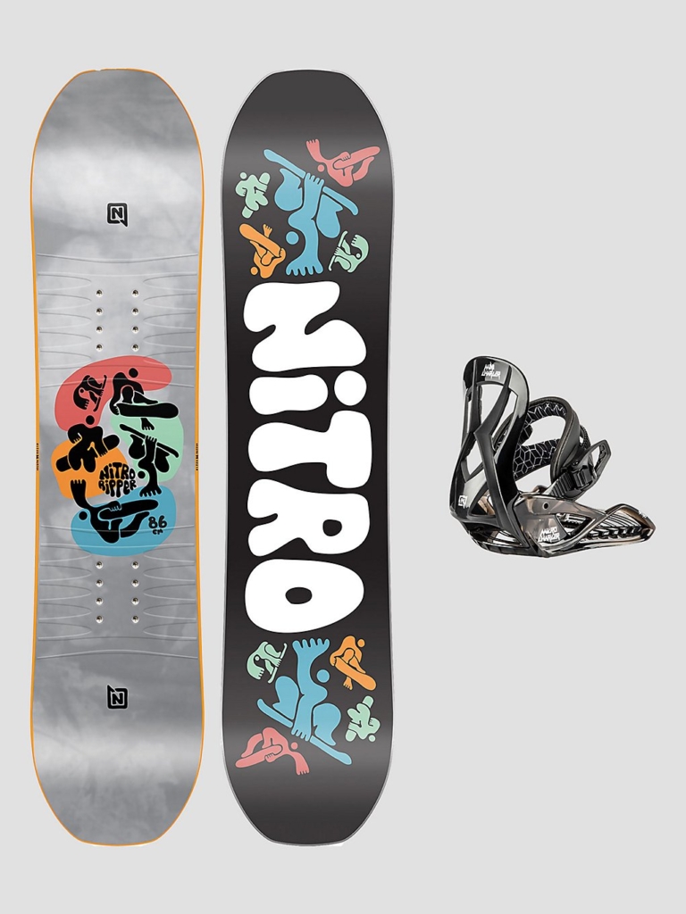 Nitro Ripper Kids + Charger Micro Set Kids Snowboard Set patroon Uni