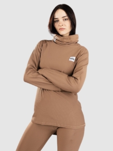 Eivy Icecold Gaiter Rib Top Thermo Shirt Faded Coffee