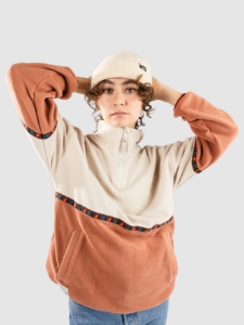 Iriedaily Holina Fleece Troyer Half-Zip Fleece Trui Cedar Wood