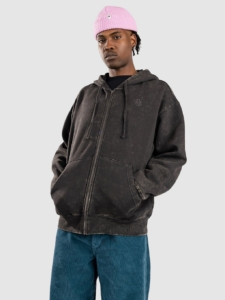 Ninth Hall Fundamental Zip Hoodie Ash Mineral Wash