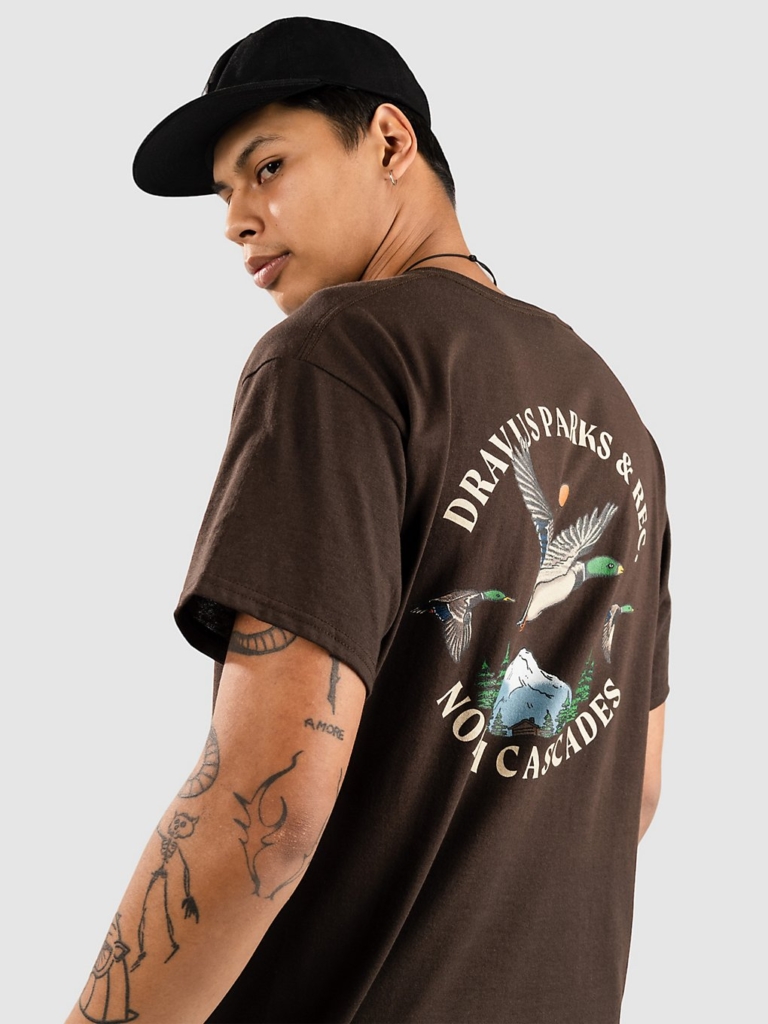 Dravus Parks And Rec T-Shirt Dark Chocolate