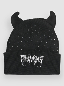 Broken Promises Rhinestone Horn Muts Zwart