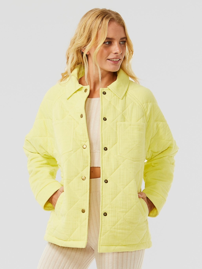 Rip Curl Premium Surf Quilted Jas Light Geel