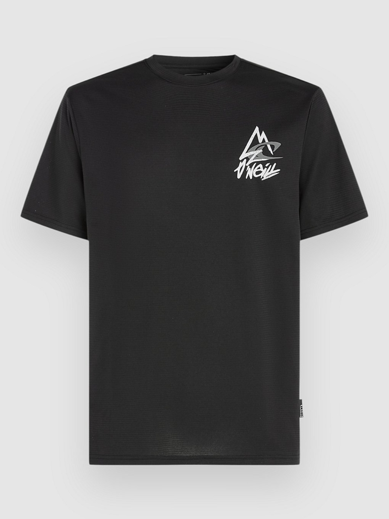O’Neill Hybrid Logo T-Shirt Zwart Out