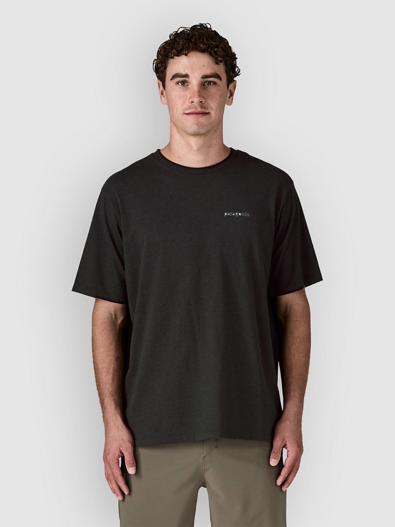 Patagonia Flying Fish Responsibili T-Shirt Ink Zwart