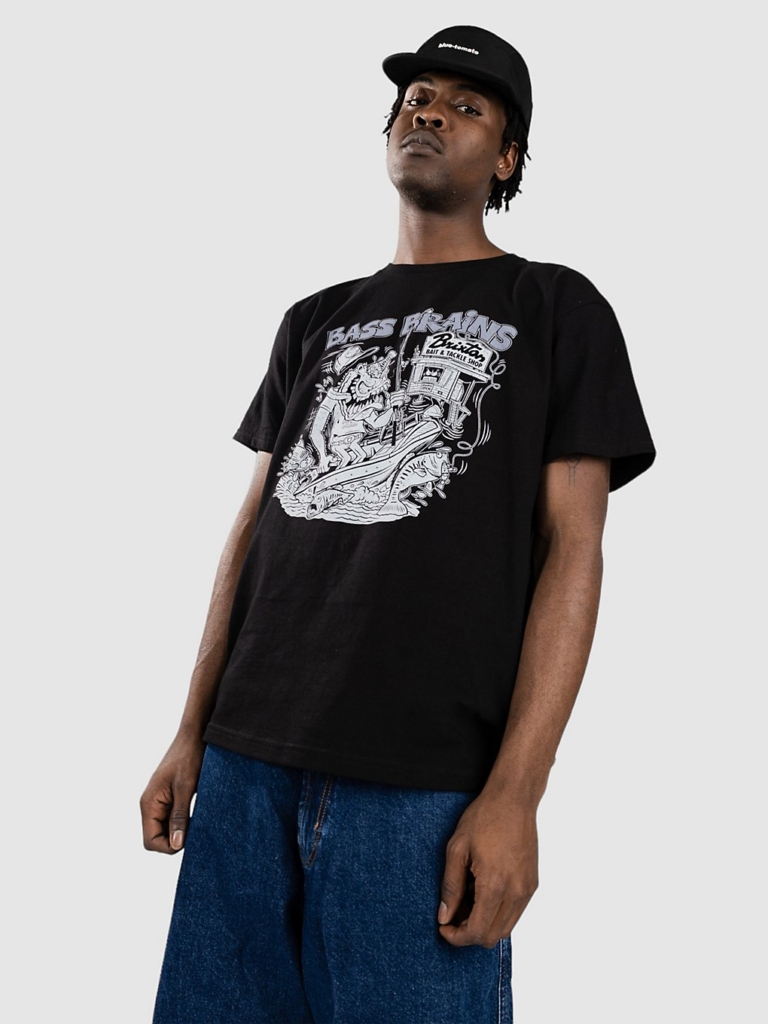 Brixton Bass Brains Monster T-Shirt Zwart