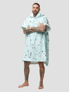 After Madrague Surf Poncho patroon Blauw
