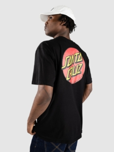 Santa Cruz Classic Dot Chest T-Shirt Zwart