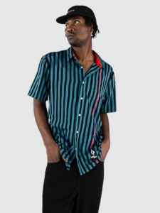 Volcom X Schroff Stripe Hemd Dusty Aqua