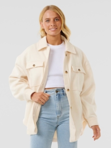 Rip Curl High Tide Fleece Shacket Jas Creme