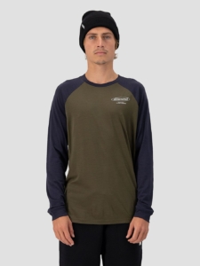 Mons Royale Icon Merino Raglan Thermo Shirt Dark Olive/9 Iron