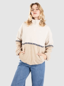 Iriedaily Holina Fleece Troyer Half-Zip Fleece Trui Creme