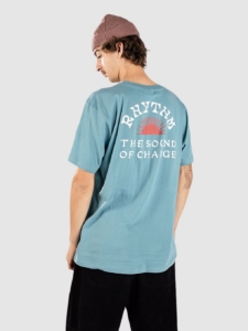 Rhythm Awake T-Shirt Mineral Blauw