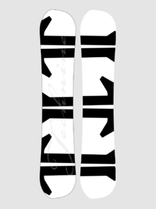 Technine The Nines Asym T9 Classic Snowboard patroon Wit