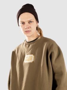 Pass Port Yearbook Logo Sweater Olive