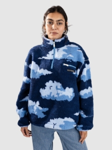 Blue Tomato Scenic Landscape Halfzip Half-Zip Fleece Trui Blauw Clouds