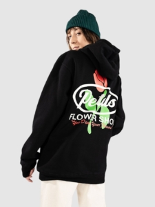Petals and Peacocks Flower Shop Hoodie Zwart