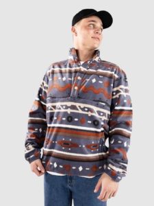 Dravus Echo Half-Zip Fleece Trui patroon Blauw Print