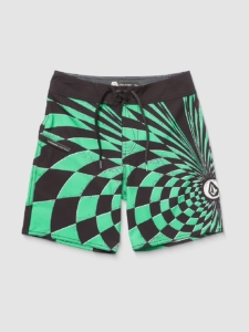 Volcom Bb Mod Spiral Stone Shield Kids Boardshorts Groen