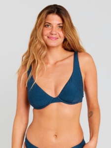 Rip Curl Modern Rib B/C Cup Bikini Top Blauw