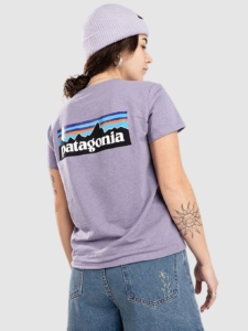Patagonia P-6 Logo Responsibili T-Shirt Concrete Paars