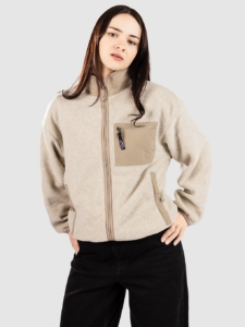 Patagonia Synch Zip Hoodie Oatmeal Htr W/seabird Gry