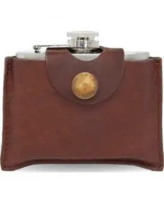 4Oz Hinged Hip Flask Bruin