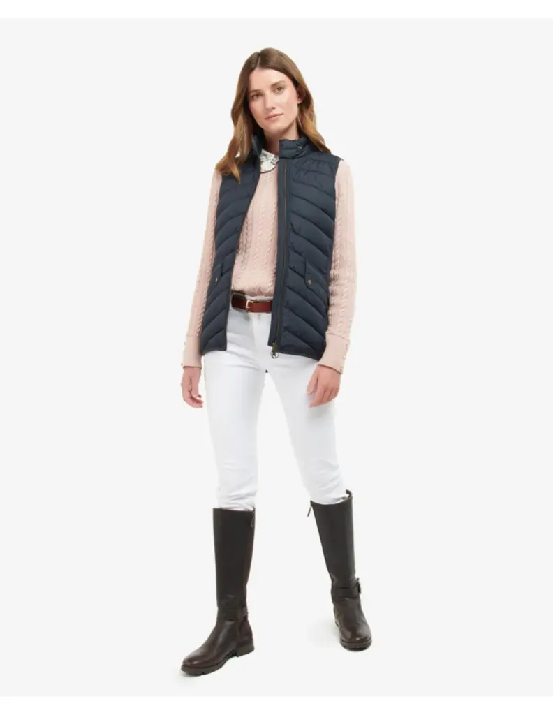 Barbour Stretch Cavalry Gilet Marineblauw