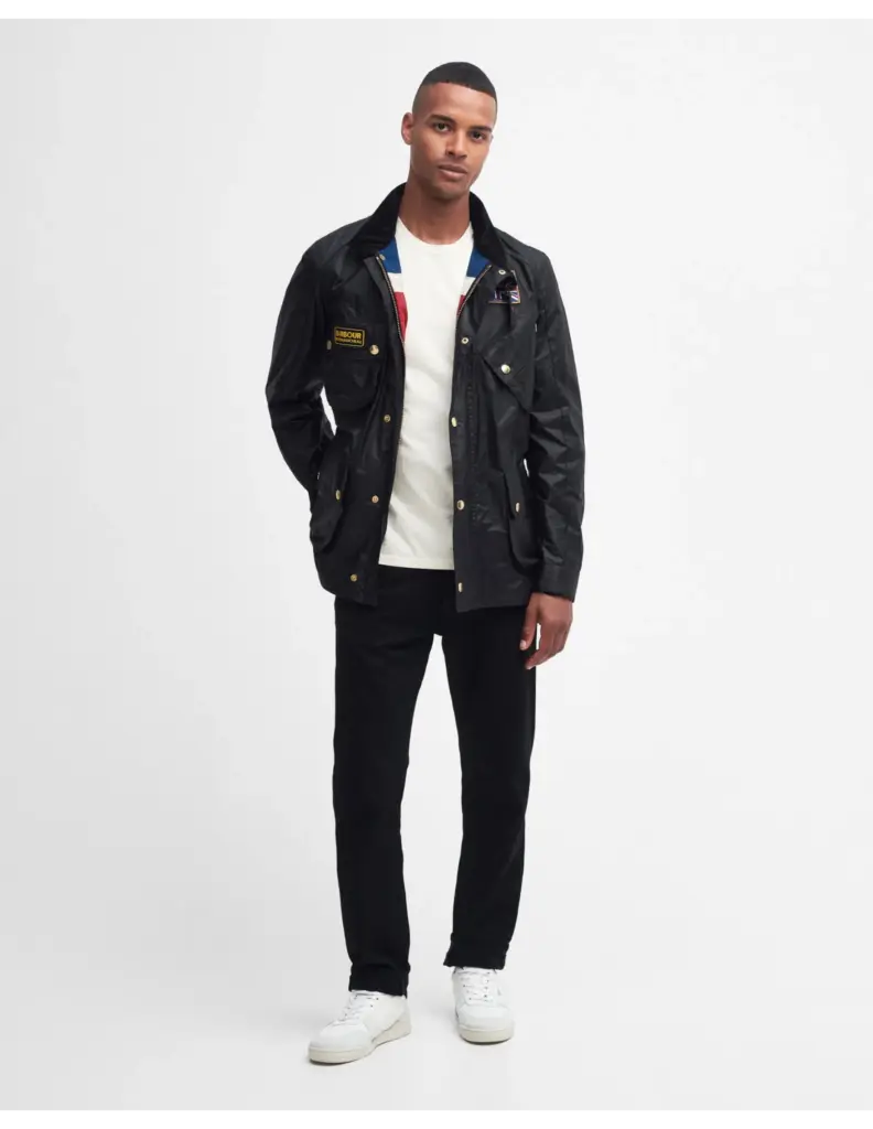 Bourbour International Union Jack Wax Jas (Maat – L, Kleur – )