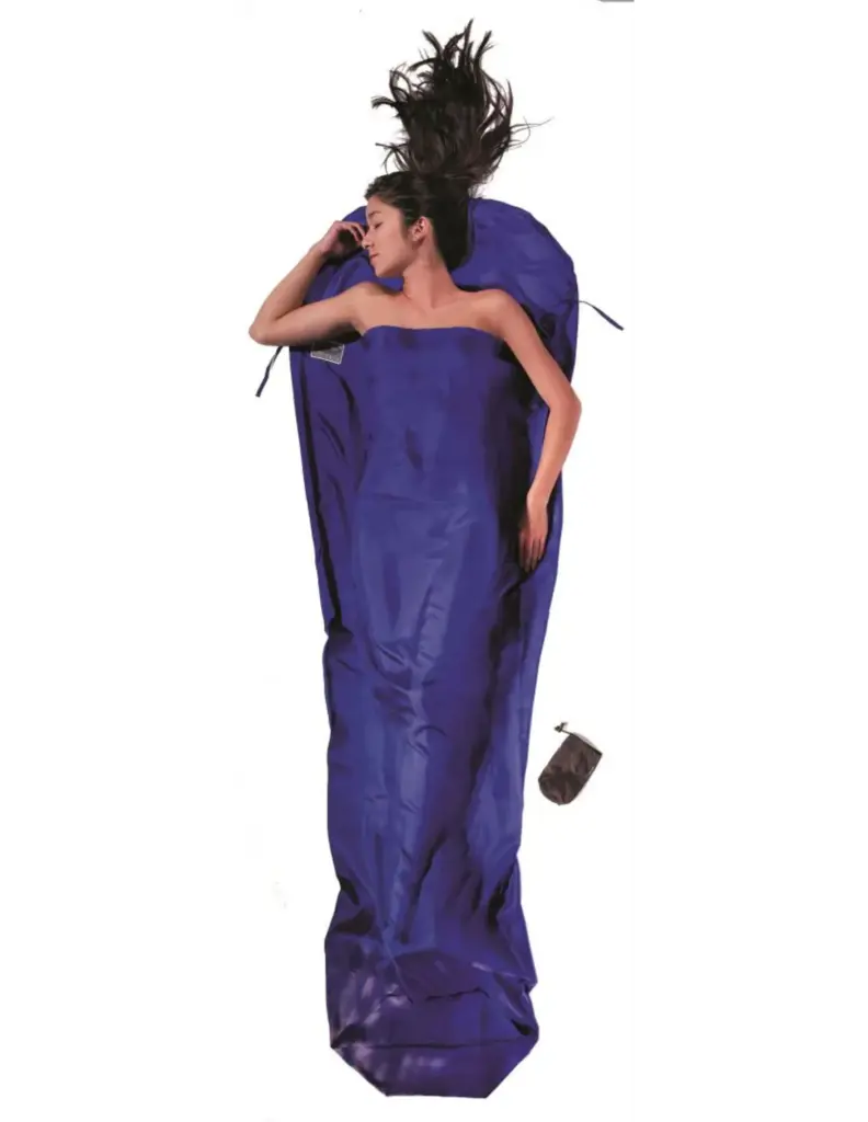 Cocoon Mummy Liner, 100% Silk Blauw