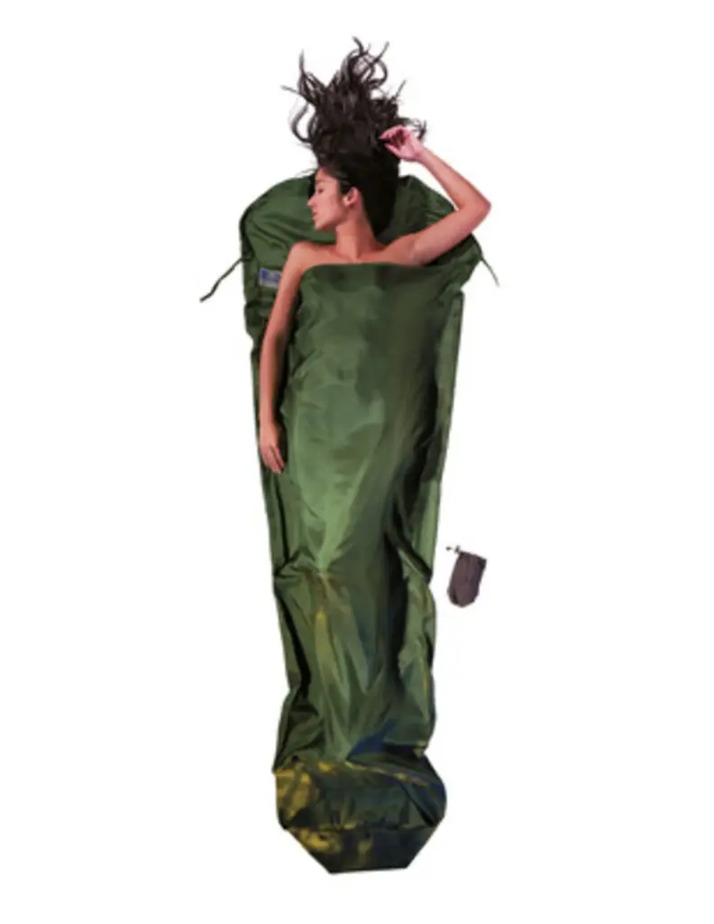 Cocoon Mummy Liner, 100% Silk Dark Olive