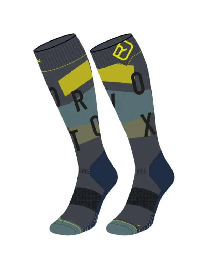 Freeride Long Socks Cozy M Zwart