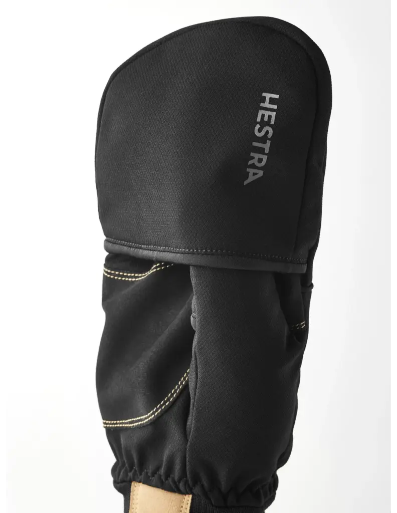 Hestra Windbreaker Pull Over Omklapbare Wanten Zwart