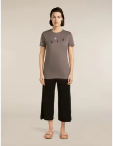 Icebreaker 150 Techlite Tee Bird Dames (Maat – M, Kleur – )