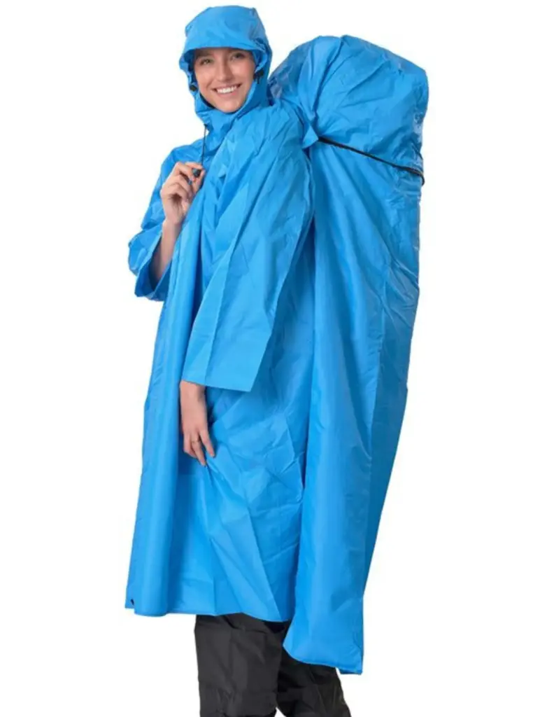 Lowland Backpack Poncho Blauw