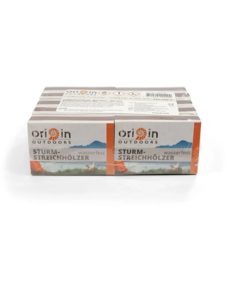 Origin Outdoors Windproof lucifers. 10 pakjes met 20 lucifers.